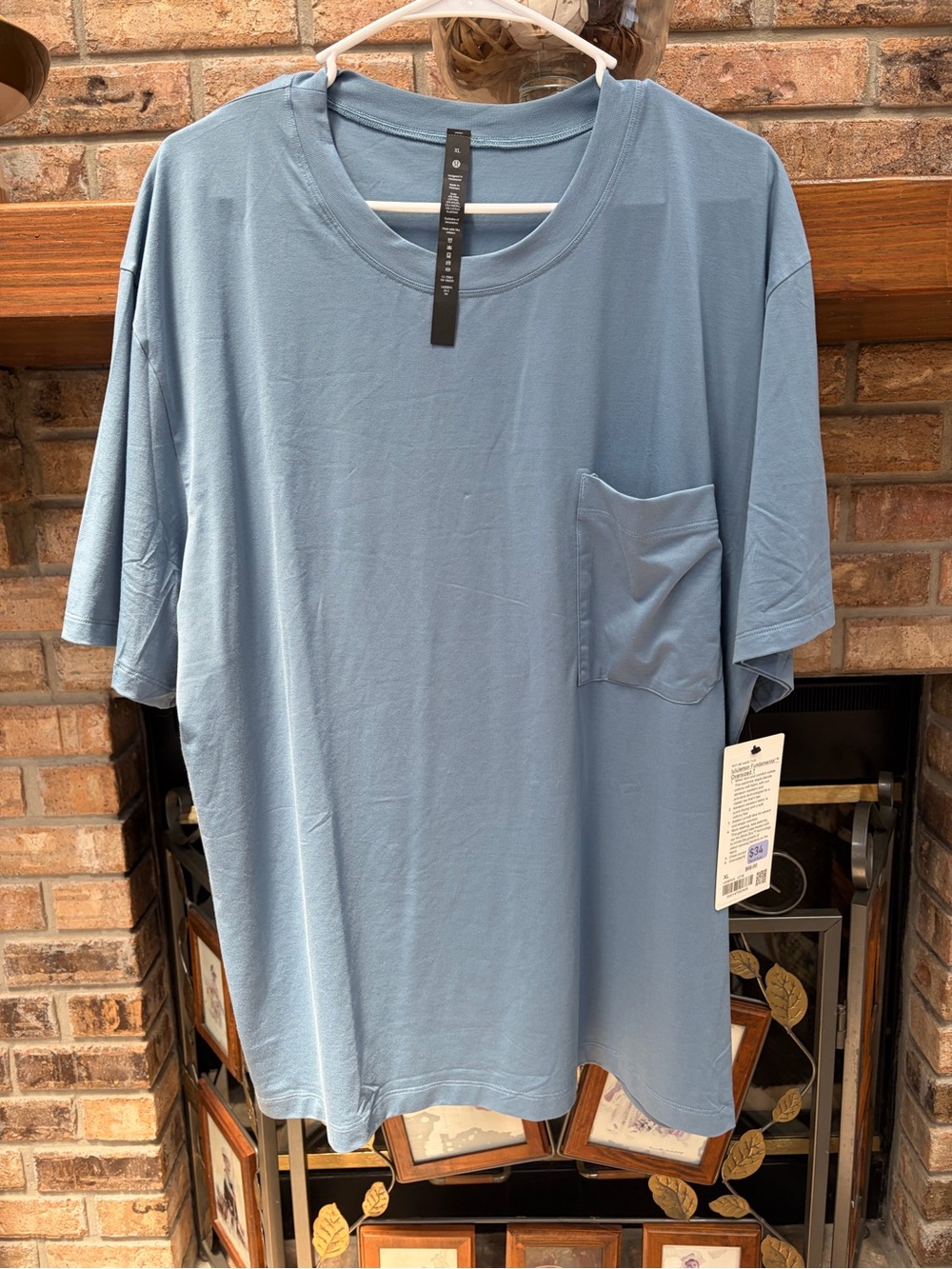 lululemon athletica Men's Short Sleeve Pocket Tee in Dusty Blue